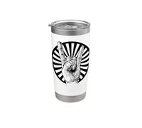 Heavy Metal Rock Música Mano Signo Gesto Vaso térmico de acero inoxidable de doble pared
