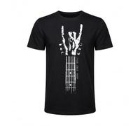 Heavy Metal - Rock That - Rock 'n' Roll - Camiseta para hombre - Guitarra - Metalhand - Devil Horns - Mano Cornuta, Rock Music T-Shirt