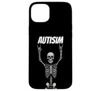 Heavy Metal Skeleton Rocker Apparel Autisim Apparels Funny Carcasa para iPhone 15 Plus
