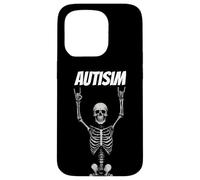Heavy Metal Skeleton Rocker Apparel Autisim Apparels Funny Carcasa para iPhone 15 Pro