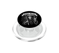 Heavy Metal Skull Rock Hand Tshirt Metalhead Shirt Metal PopSockets PopGrip para MagSafe