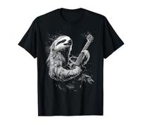 Heavy Metal Sloth | Rock Star Band | Guitarist Guitar Camiseta