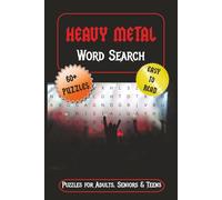 Heavy Metal Word Search Puzzle Book: Word Searches with Easy to Read Print about Heavy Metal, Metal Sugbenres, Metal Musicians and More | 6x9 inches, ... … Gift for Vacations, Holiday & Free Times
