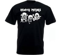 Heavy Metals Chemistry Periodic Table Rock Roll Music Physics Biology Unisex 100% Cotton Short-Sleeve T-Shirts Black XXXL