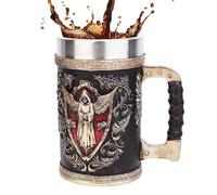 Heavy Mug, Drinking Cup, Reusable Water Container, 500ml Drinkware, Portable Decorative Design for Restaurants, Studio, Daily, Friends, Birthday, Halloween, Road Trip, Home,