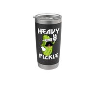Heavy Pickle Metal Pepino Pepinillo Metalhead Rock Festival Vaso térmico de acero inoxidable de doble pared