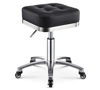 Heavy Saddle Stool on Wheels Swivel,Office Stool on Wheels,Height Adjustable Swivel Stools,10Cm Thicker Pu Leather Stool,For Beauty Salon Kitchen Spa Hairdressing Manicu, LJJY-KK