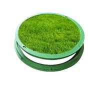 HeavyDu - Cubierta redonda de resina de 80 cm y diseño invisible para canales de agua de lluvia y pozos de hierba, ideal para uso en exteriores