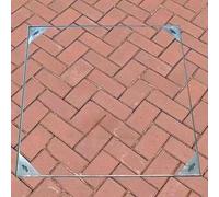 HeavyDu - Cubiertas de desagüe de metal, placas cuadradas de acceso para hoyos extraíbles y de varios tamaños (70 x 70 x 8 cm) para caminos y uso al aire libre