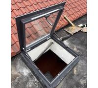 HeavyDu Sky - Escotilla de acceso al cielo con doble acristalamiento templado, ventana de techo de 60 x 75 cm, para techos de ático, puerta de acceso para una óptima ilat y eficiencia