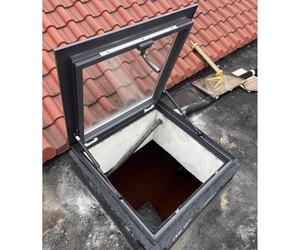 HeavyDu Sky - Ventana de techo con doble capa templada, escotilla de acceso al ático, Lar 50 x 70 cm, ventilación de techo para una óptima ilat y natural