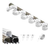 HeavyDu SS Wave Rail - Juego de montaje en pared para divisor de habitación, decoración del hogar para sala de estar y dormitorio, ideal para interiores modernos