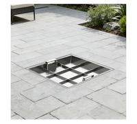 HeavyDuSteel - Cubierta de boca de acero de 60 x 60 cm, tapa de drenaje para jardines y tapa de acceso seguro para paisajismo y utili.