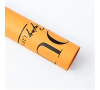 Heavyoff 20 Hojas de papel de regalo de flores con borde, suministros de ramo de floristería, impermeable, papel de regalo o caja de regalo para Eventos Especiales, Naranja, 58x58cm