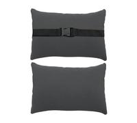 Heavyoff Almohada para La Cabeza Tipo Chaise Longue, Almohadas para Patio Al Aire Libre con Correa EláStica, Almohadas para Reposacabezas Resistentes Al Agua 2 Piezas, Gris Oscuro