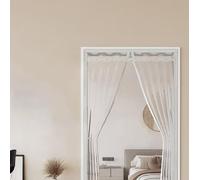 Heavyoff Cortina de Puerta Magnética con Aislamiento Térmico, Cortinas Salon Frio y Calor para Balcón Sala Estar Patio, Estilo 1, 90An x 200Al cm