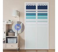 Heavyoff Cortina Térmica Magnética, Cortina de Puerta Autoabsorbente, Cortina Exterior Puerta, Aislante Termica Frio y Calor para Balcón Sala Estar Patio, Estilo 1, 90An x 200Al cm