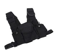 Heayzoki Funda Walkie Talkie, Walkie-Talkie Double Chest Harness Front Pack Pouch Holster Carry Case, Walkie-Talkie Chest Bag para la policía, Porta Walkie Talkie Cinturón