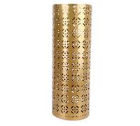 Heayzoki Soporte para paraguas, soporte para paraguas para entrada, redondo, a prueba de óxido, impermeable, hueco de metal para entrada del hogar (dorado)