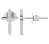 Heba - Pendientes de cruz de plata 925, oro o plata/rh, plata 925/rodiada