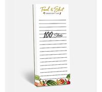 Hebayy 100 hojas de lista de compras, bloc de notas magnético de estilo fresco con imán Food&Shit lista de compras divertida, memo, lista de tareas y planificador para el refrigerador (7.6cm x 20cm)