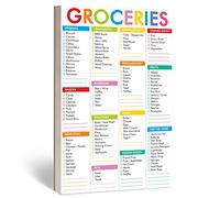 Hebayy 90 páginas en un Lista de la compra magnética para la nevera, 110 alimentos comunes ya impresos y espacios en blanco para escribir. Tamaño 15 x 23 cm (versión inglesa) Productos de oficina
