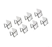 HEBEOT 8pcs 304 Acero Inoxidable Cocina Esponja Rack Montado en la Pared Auto Fregadero Drenaje Secado Soporte para Esponjas, Paños y Bolas de Acero Negro Plata (Plata)