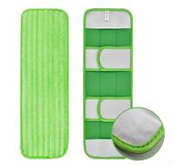 HEBEOT Almohadillas de microfibra reutilizables para mopa Swiffer Sweeper XL, uso en seco y húmedo, 12 mm de grosor, recambios lavables para suelos de vinilo laminado de madera dura, color verde