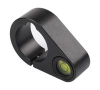 HEBEOT Barra de centrado de nivel de burbuja de 32 mm, vial redondo con soporte para GPS de topografía, varilla de medición de fibra de carbono, accesorio de plástico negro