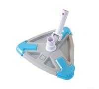 HEBEOT Cabezal de vacío manual triangular para piscina con cierre para limpieza de piscinas esquinas y paredes para mangueras y postes estándar de 13.78 x 12.20 pulgadas