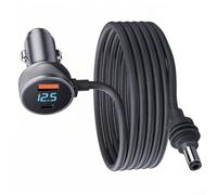 HEBEOT Cable de alimentación CC 3 en 1 para mini antena de plato Starlink con enchufe USB, pantalla de voltímetro LED, cable de 18 AWG, 12 24 V, compatible con coches, camiones, autobuses, barcos