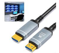HEBEOT Cable de fibra óptica de alta velocidad 4K 60Hz 18Gbps para televisores portátiles y monitores con conectores chapados en oro chaqueta de nailon (10 metros)