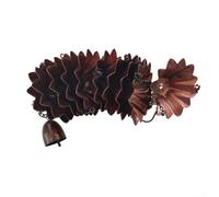 HEBEOT Cadena de agua de lluvia para decoración de jardín, 151 cm, accesorio de drenaje de techo a suelo con diseño de copa de loto para villas, patios y templos, elegante orna de gestión del agua al