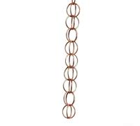 HEBEOT Cadenas de lluvia para canalones, cadena de lluvia, colector de bajante de agua exterior, desviador de agua decorativo para jardín, campanilla, decoración del hogar, 1 m (para anillo)