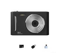 HEBEOT Cámara digital 4K de 64 MP, sensor CMOS 8X, zoom digital de 2.4 pulgadas, pantalla IPS, lapso de tiempo, cámara lenta, función de cámara web, estilo retro portátil para estudiantes y