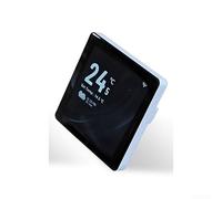 HEBEOT Controlador de temperatura WiFi inteligente con controles táctiles y pantalla LED para regulación precisa del aire acondicionado central con soporte de activación de voz (blanco)
