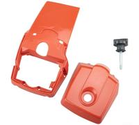HEBEOT Cubierta superior de sierra alimentada por combustible, conjunto de caja de filtro de aire para modelos 43, 45, 52, 58, 59, carcasa de cilindro de motosierra, pieza de repuesto de plástico rojo