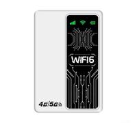 HEBEOT Enrutador inalámbrico portátil 4G 5G LTE 300Mbps punto de acceso móvil diseño ABS compacto para viajes y trabajo remoto con soporte de tarjeta SIM y rango de señal extendido, blanco