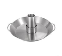 HEBEOT Estante de acero inoxidable para asar pollo para latas de cerveza con bandeja extraíble de doble oreja para barbacoa y cocinar al horno, asar aves de corral vertical con infusión de sabor para