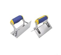 HEBEOT Juego de 2 paletas de esquina interna de pared seca de acero inoxidable para hormigón, llana de enlucido, herramienta manual angulada, bordes de hormigón para enlucido y ladrillos (a)