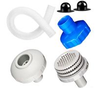 HEBEOT Kit de adaptador de manguera de skimmer B, adaptador de manguera de vacío de piscina para superficies Intex Deluxe Skimmer adaptador de montaje en pared para 25022E