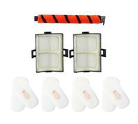 HEBEOT Kit de repuesto de filtro de vacío para Shark HZ2002 HZ2000 HZ500 para Vertex DuoCleans para PowerFins con cable ultraligero 1 cepillo suave 4 espuma 4 fieltro 2 filtros antialérgenos post