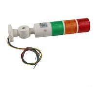 HEBEOT Luz de alarma LED de torre de señal para máquinas herramientas CNC y equipos industriales 12-24V IP65 rojo amarillo verde (BEM-X-50-3T-D)