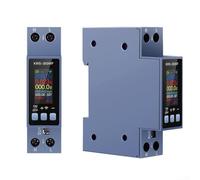 HEBEOT Medidor inteligente de parámetros eléctricos Monitor de datos en tiempo real para TUYA App Control HD Color LCD Display Ángulo de visión de 178 grados Montaje en riel DIN Plástico ignífugo