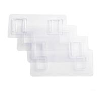 HEBEOT Paquete de 4 ganchos transparentes para ducha, no requiere taladrar, fuerte capacidad de 40 libras para baño, cocina, vidrio, mármol, superficies lisas, organizador de almacenamiento montado en