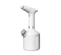 HEBEOT Pulverizador eléctrico de limpieza de coche 1L USB recargable boquilla ajustable para jardín y lavado de vehículos, mango ergonómico, botella de spray de plástico portátil, negro y blanco