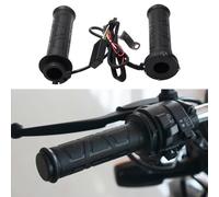 HEBEOT Puños calefactados de 12 V para motocicleta, 22 mm, control de temperatura ajustable, calentadores de manos para motocicleta, scooter, cuatrimoto, quad, bicicleta con par de manillar negro