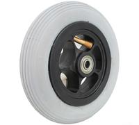 HEBEOT Rueda delantera eléctrica para silla de ruedas de 6 pulgadas, juego de neumáticos interiores y exteriores de metal de goma gris compatible con Ottobock de repuesto, absorción de golpes