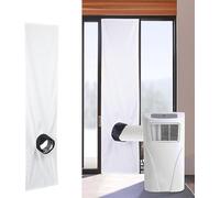 HEBEOT Sello de ventana de aire acondicionado para aire acondicionado portátil, paño de sellado de aire acondicionado móvil de un solo tubo, ajustable para inclinar marco o alas (3 m)