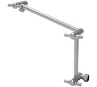 HEBEOT Soporte de brazo de ducha ajustable de acero inoxidable con barra de extensión mango en T de 11 pulgadas, mecanismo de doble engranaje, resistente a la corrosión, montaje en pared, altura